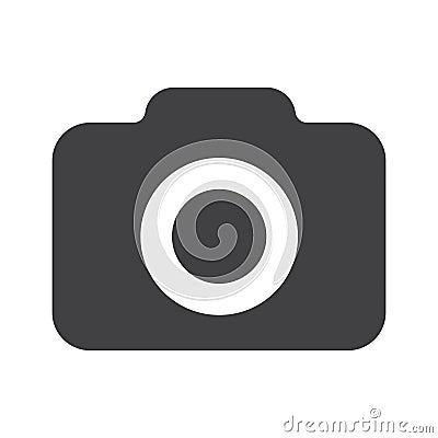 Camera icon in a trendy flat pattern isolated from a white background. Camera Symbol for Website Design Logo Vector illustrations. Vector Illustration