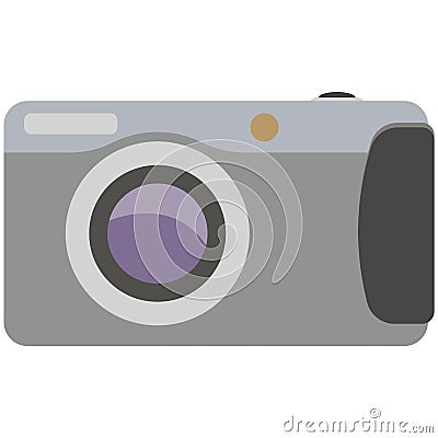 Camera icon, vector photocamera isolated on white Vector Illustration