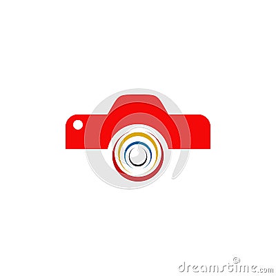 Camera lens logo icon design template Vector Illustration