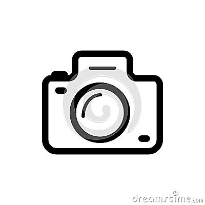 Camera line icon, outline vector illustration, linear pictogram isolated on white. Vector Illustration