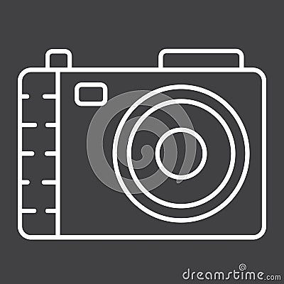 Camera line icon, photo and capture Vector Illustration