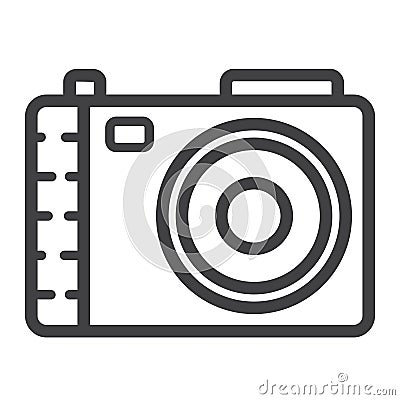 Camera line icon, photo and capture, Vector Illustration