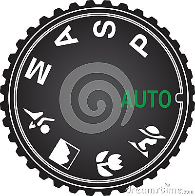 Camera Mode Dial Diagram Vector Illustration