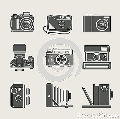 Camera new and retro icon Vector Illustration