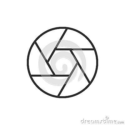 Camera objective outline icon Vector Illustration