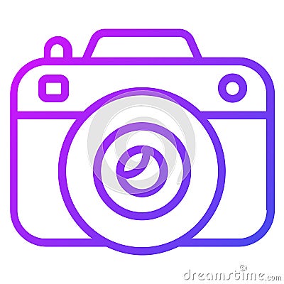 camera outline icon, Merry Christmas and Happy New Year icons for web and mobile design Vector Illustration