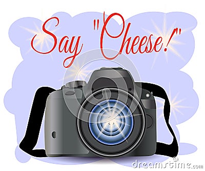 CAMERA with photo icon, photography, digital photo camera with image symbol, photographer equipment Stock Photo