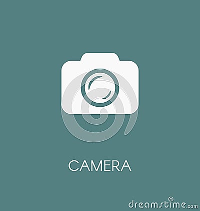 Camera / photocamera icon simple flat vector illustration Vector Illustration