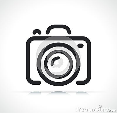 Camera or photocamera line icon Vector Illustration