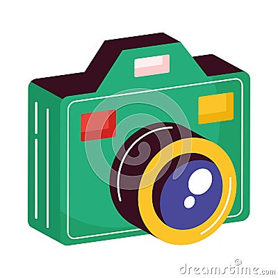 camera photographic device Vector Illustration