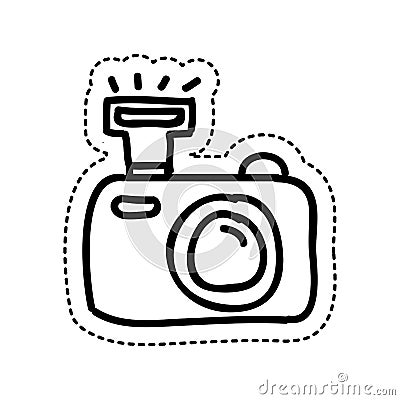 camera photographic drawing icon Cartoon Illustration