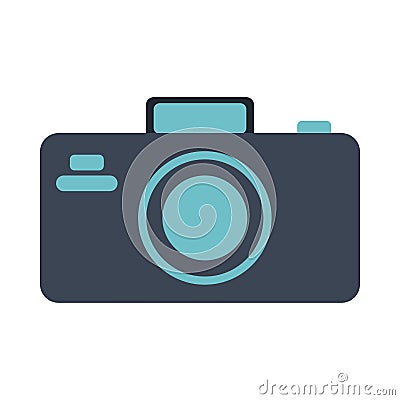 Camera photographic flat style icon Vector Illustration