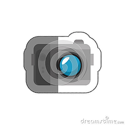 camera photographic isolated icon Cartoon Illustration