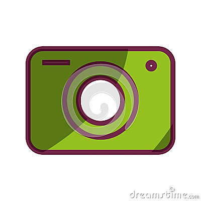 Camera photographic isolated icon Vector Illustration