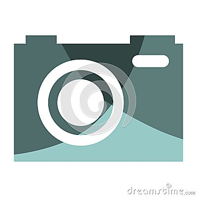 Camera photographic isolated icon Vector Illustration