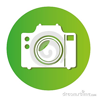 Camera photographic isolated icon Vector Illustration