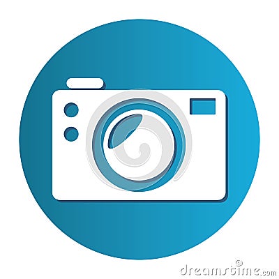 Camera photographic isolated icon Vector Illustration