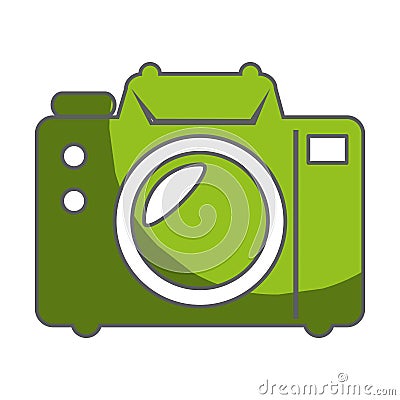 Camera photographic isolated icon Vector Illustration