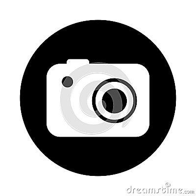 Camera photographic isolated icon Vector Illustration