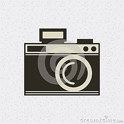 Camera photographic isolated icon Vector Illustration