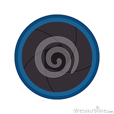 Camera photographic lens isolated icon Vector Illustration