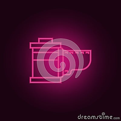 camera ribbon icon. Elements of Photo in neon style icons. Simple icon for websites, web design, mobile app, info graphics Stock Photo