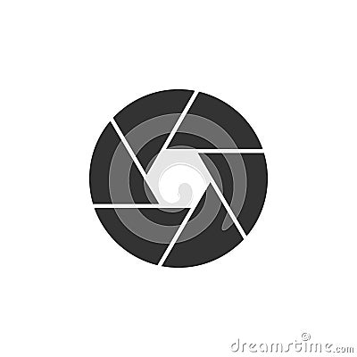 Camera shutter icon isolated. Flat design Vector Illustration