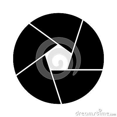 Camera shutter icon symbol and shutter blade vector Vector Illustration