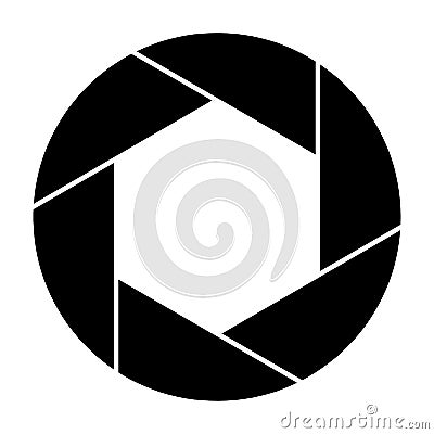 Camera shutter icon symbol and shutter blade vector Vector Illustration