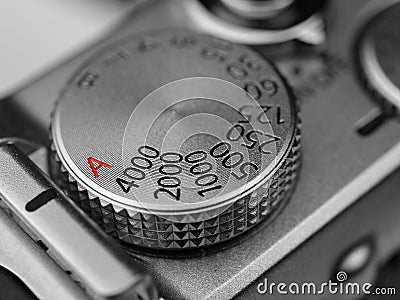 Camera Shutter Speed Dial Stock Photo