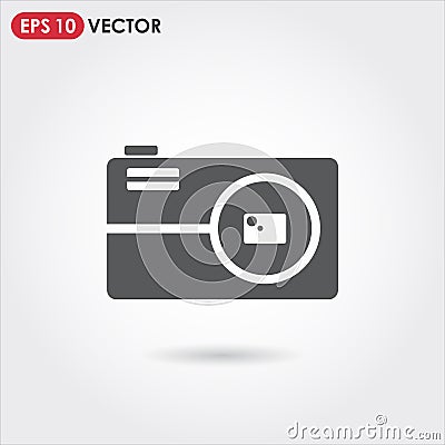 camera single vector icon Vector Illustration