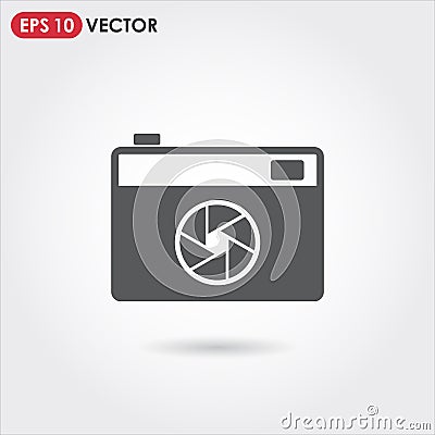 camera single vector icon Vector Illustration