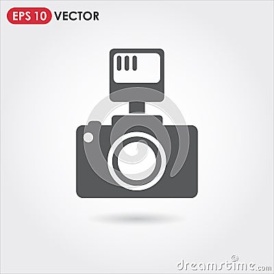 camera single vector icon Vector Illustration