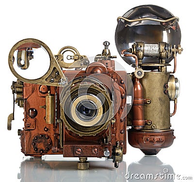 Camera steampunk Stock Photo