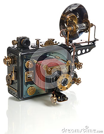 Camera steampunk Stock Photo