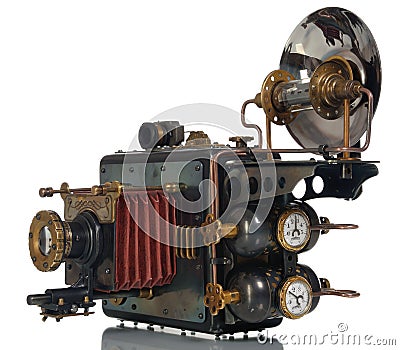 Camera steampunk Stock Photo