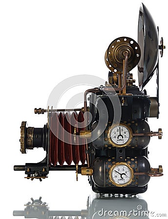 Camera steampunk Stock Photo