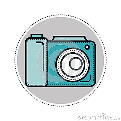 Camera sticker design Vector Illustration