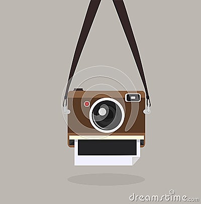 camera with strap Vector Illustration