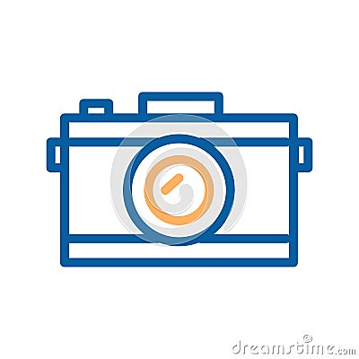 Camera thin line icon. Vector illustration for photography concepts Vector Illustration