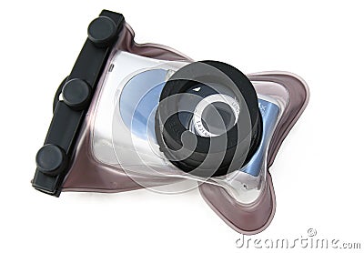 Camera underwater case Stock Photo