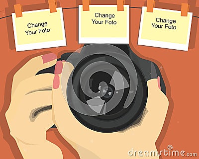 Camera Vector HD Wallpaper Stock Photo