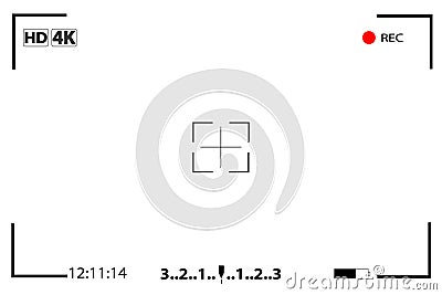 Camera view finder focusing screen Vector Illustration