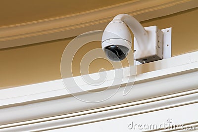 Camera watching for anything suspicious or illegal Stock Photo