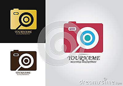 Camera Zoom Design Logo Stock Photo