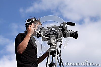 Cameraman filming Editorial Stock Photo