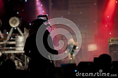 Cameraman silhouette Stock Photo