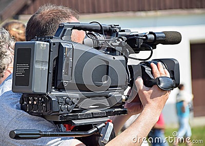 Cameraman is working Editorial Stock Photo