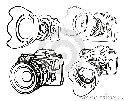 Cameras. Vector Illustration