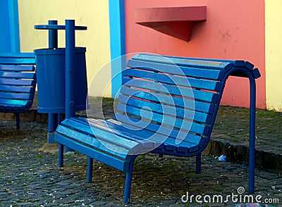 Caminito Bench Stock Photo